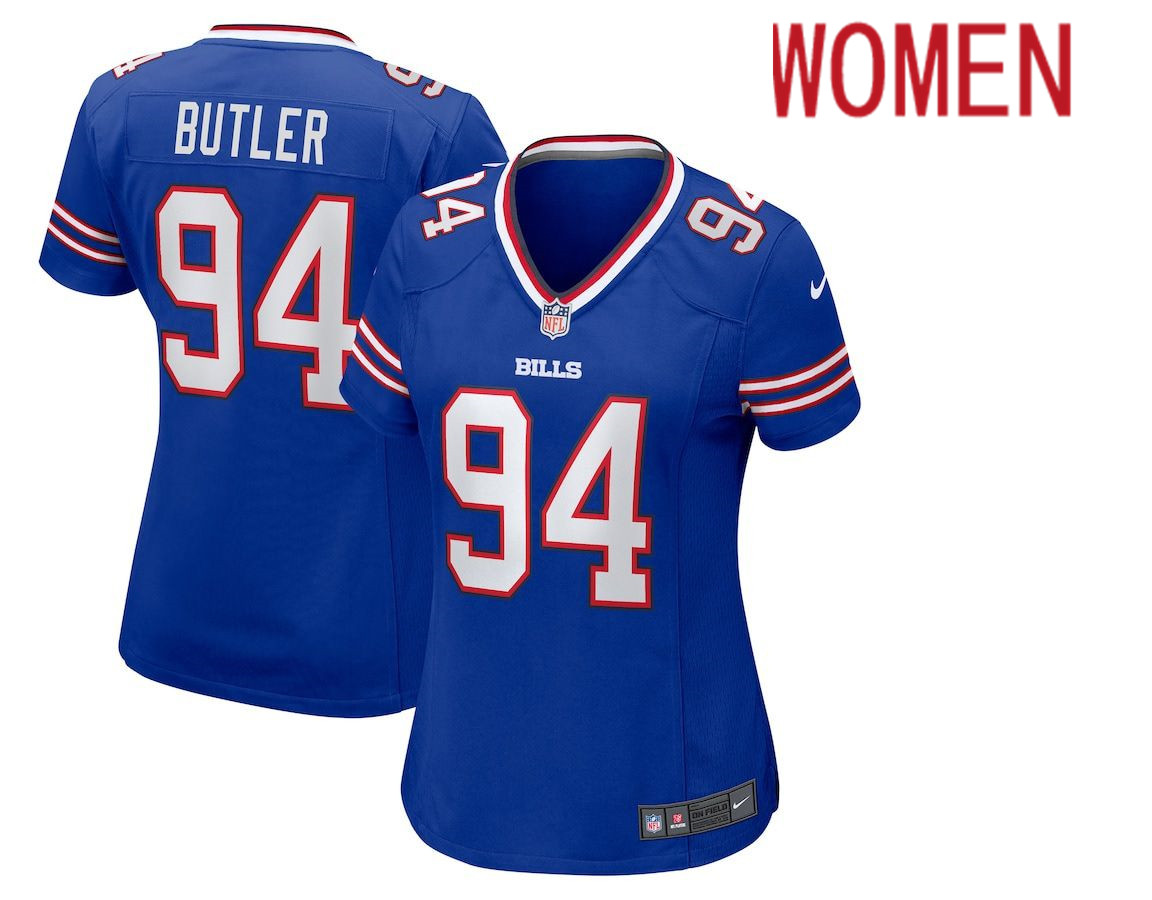 Women Buffalo Bills 94 Vernon Butler Nike Royal Game NFL Jersey